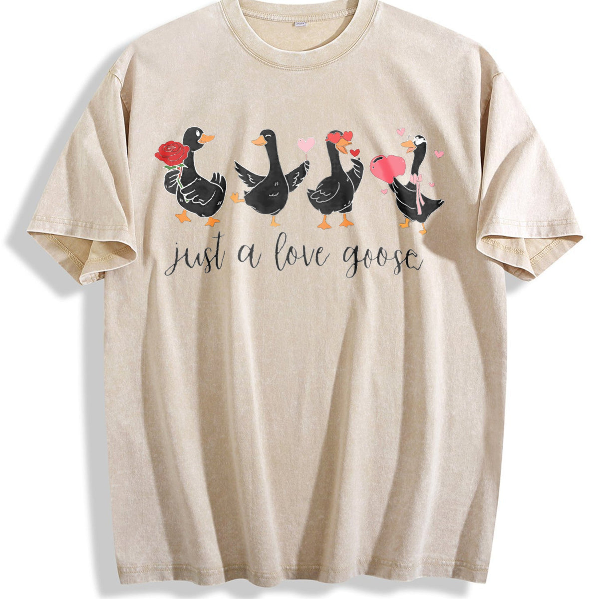 Batik - Humorous Heart Goose Vintage Washed T-Shirt product image 1