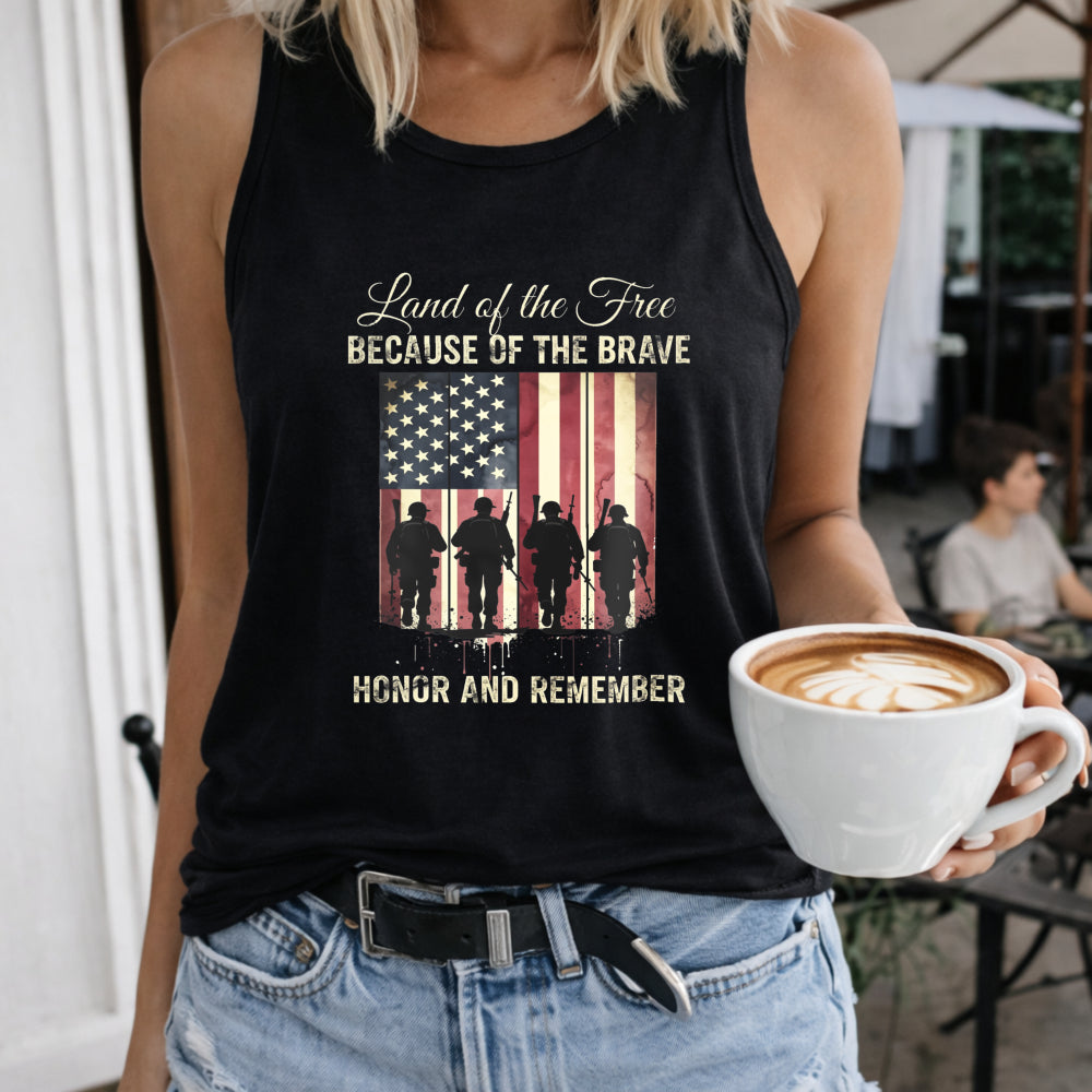 Land Of The Free Because Of The Brave Women's Tank Top