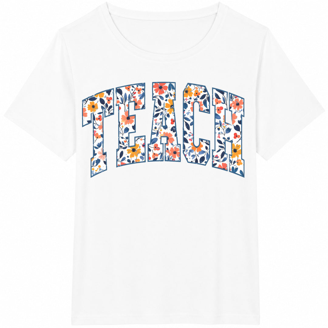 Floral Teach Cotton T-Shirt product image 2