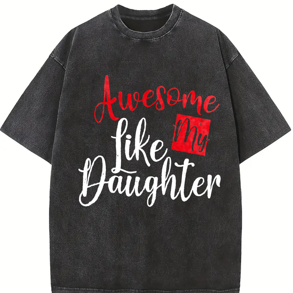 Funny Daughter Wife Slogan Vintage Washed T-Shirt product image 2