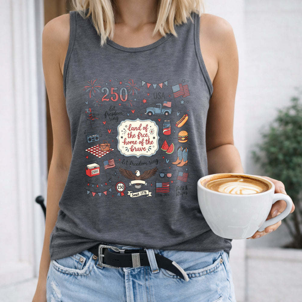 Land Of The Free Home Of The Brave Women's Tank Top