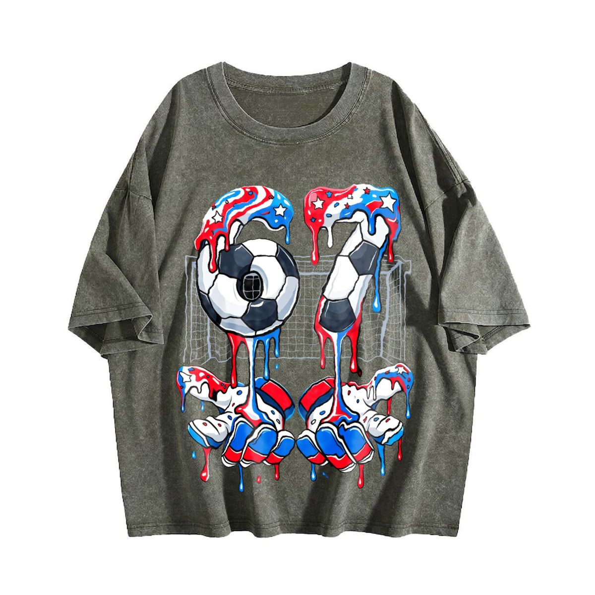 Global Soccer Fan Vintage Washed T-Shirt product image 4