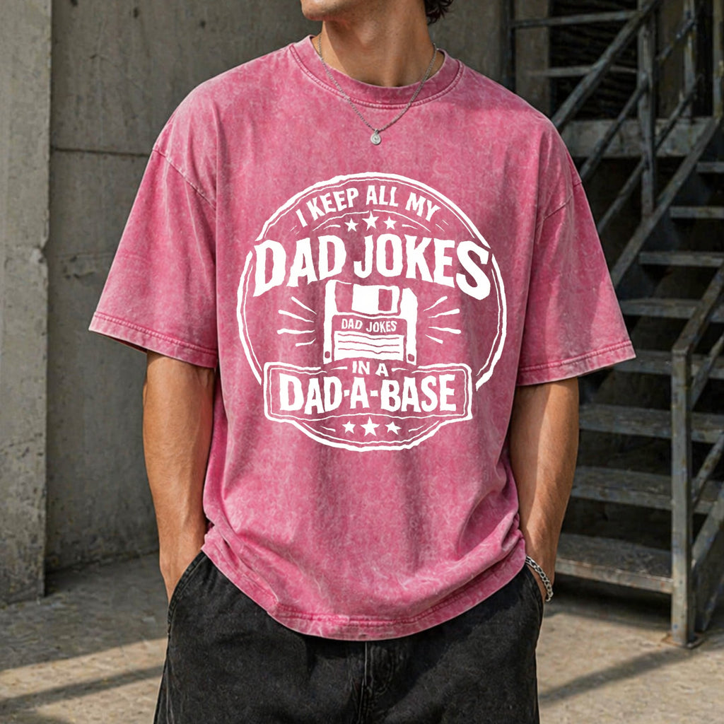 I Keep All My Dad Jokes In A Dad-a-base Vintage Washed product image 7
