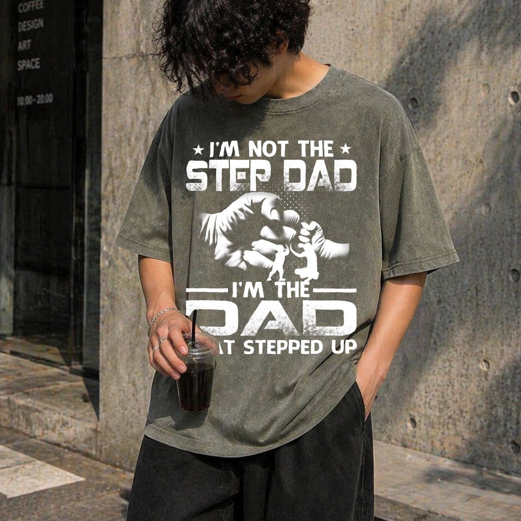 I'm Not The Stepdad Vintage Washed T-Shirt product image 11