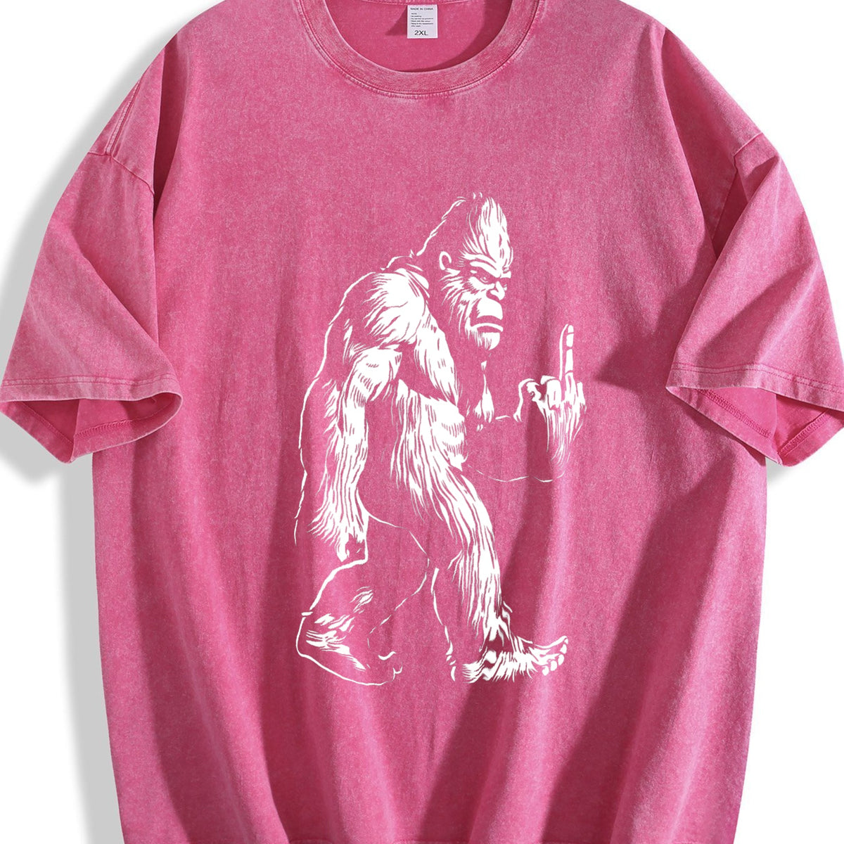 Bigfoot Middle Finger 90s Vintage Washed T-Shirt product image 7