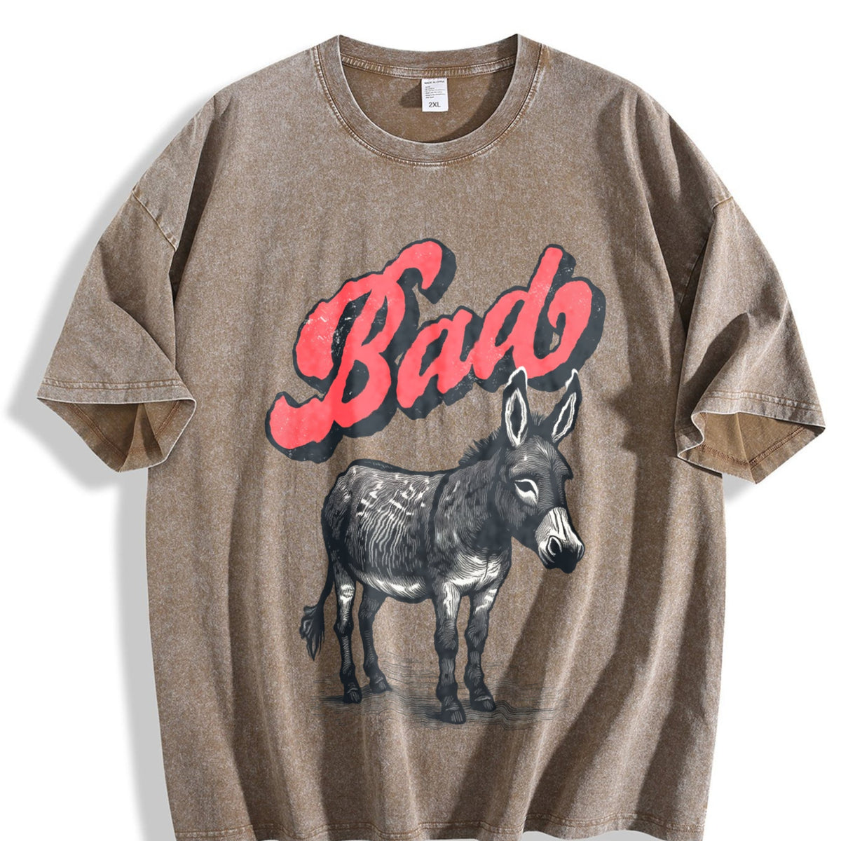 Funny Bad Ass Donkey 90s Vintage Washed T-Shirt product image 3