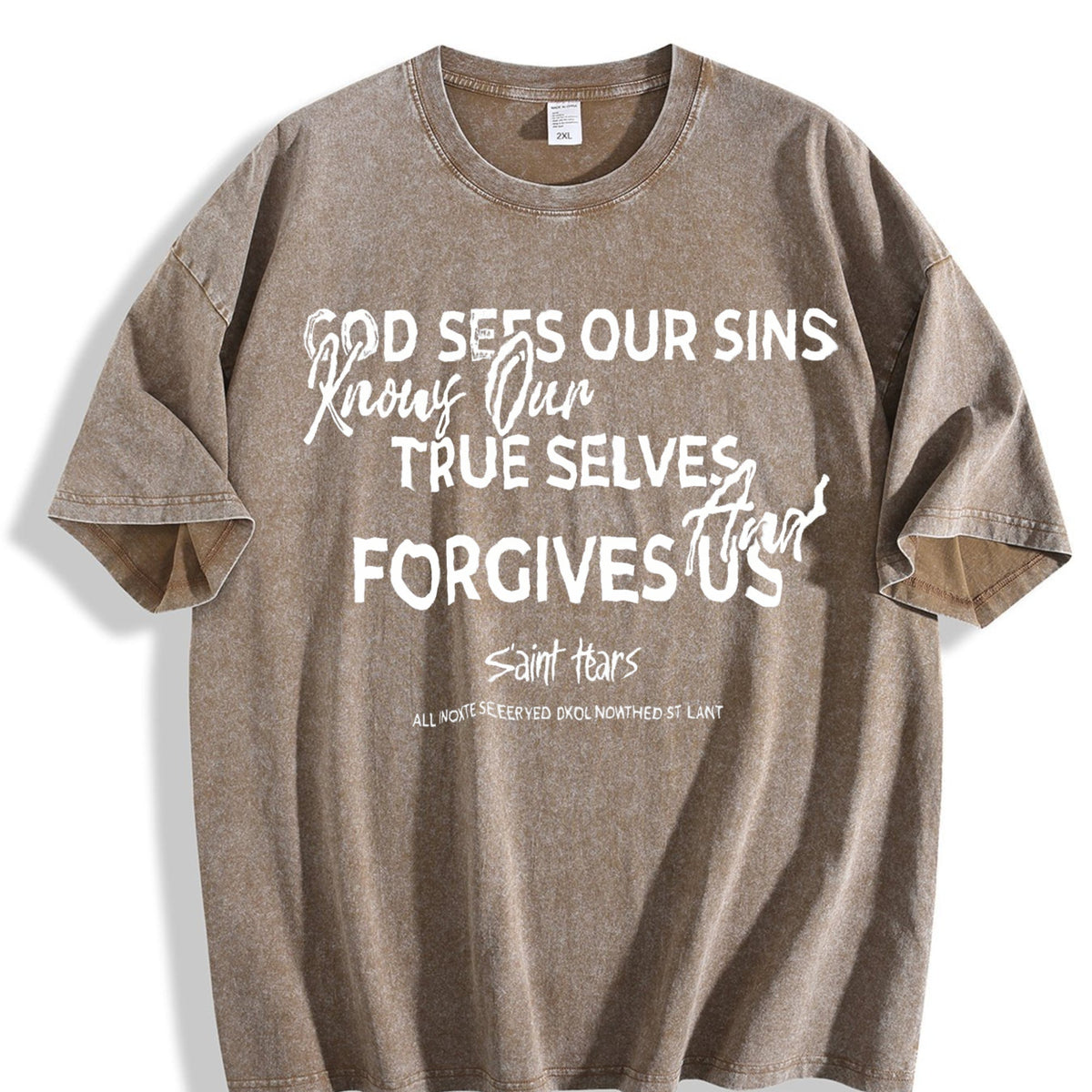 Saint Tears Faith Over Fear Vintage Washed T-Shirt product image 3
