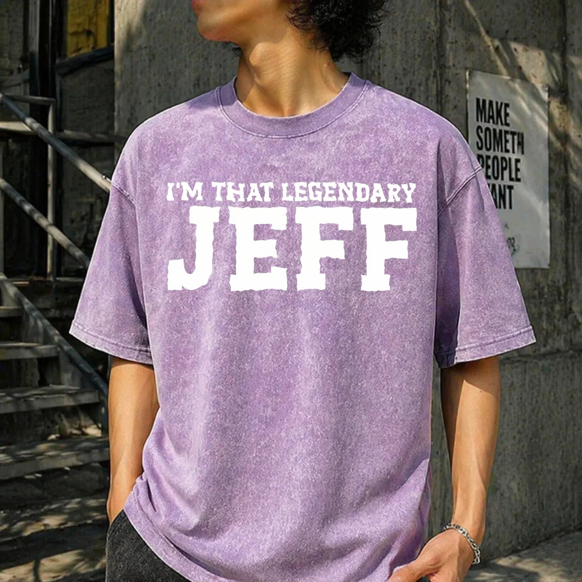 Jeff Personal Name First Funny Vintage Washed T-Shirt product image 13