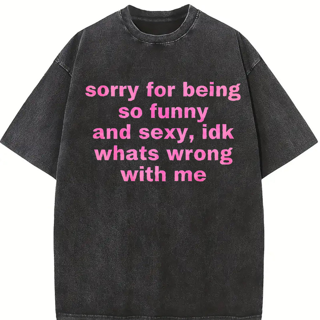 Sorry For Being So Funny And Sexy Vintage Washed T-Shirt product image 2