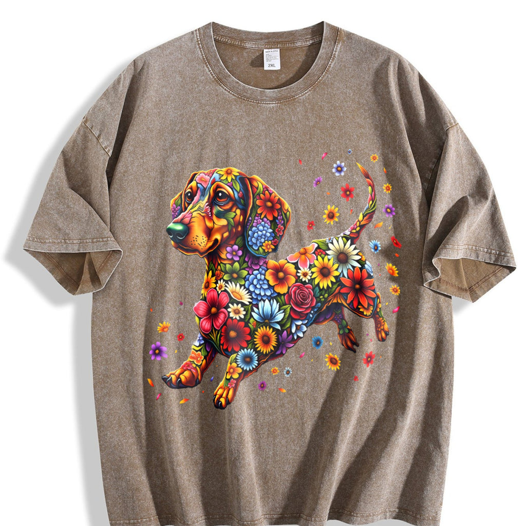 Floral Dachshund Y2K Boxy Aesthetic Summer Vibes Vintage product image 3