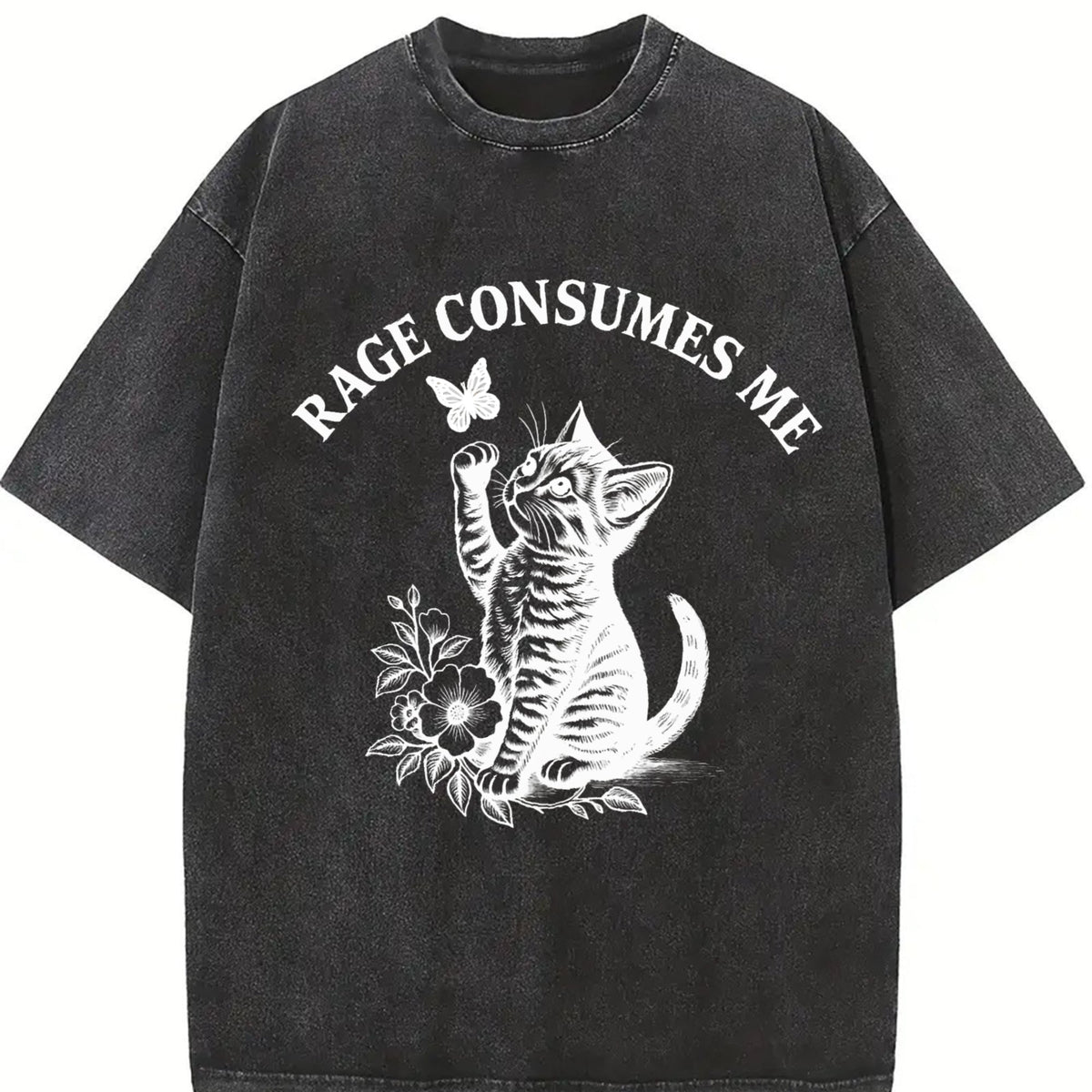 Rage Consumes Me Cat - Animal - Dark Humor USA Vintage product image 2