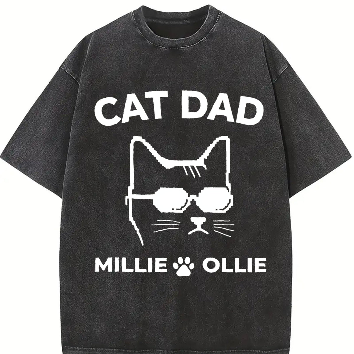 Cat Dad Vintage Washed T-Shirt product image 2