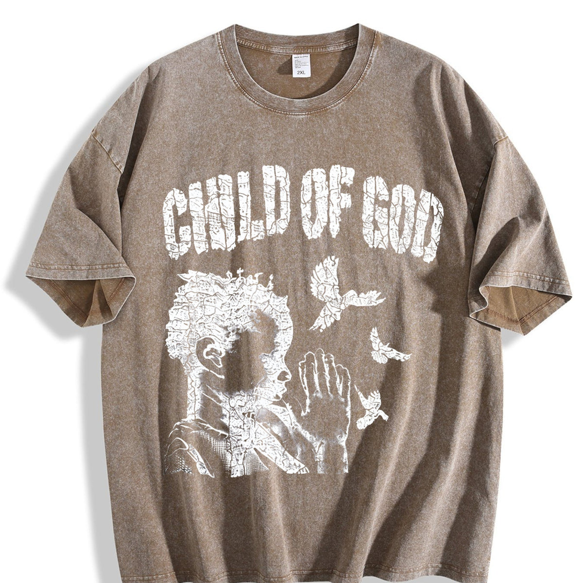 Child Of God Praying Dove Vintage Washed T-Shirt product image 3