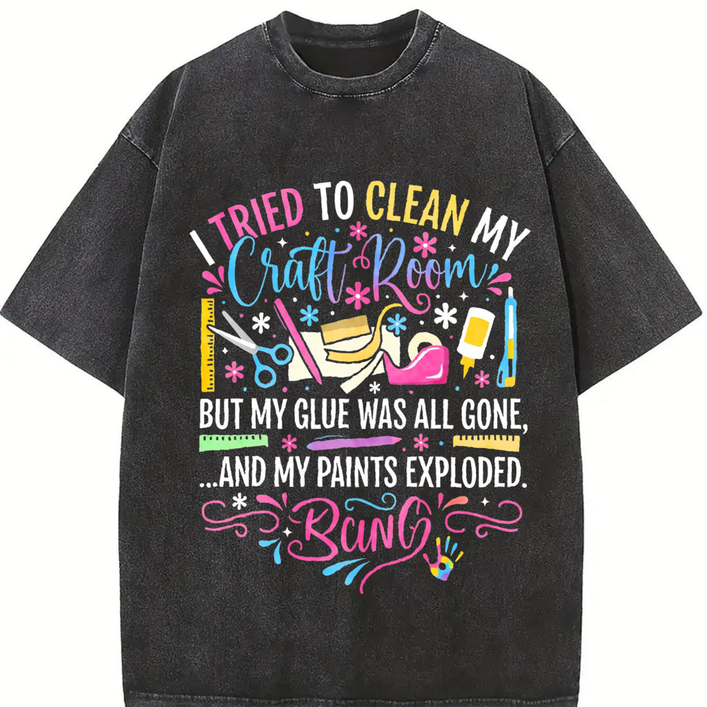 Craft Chaos Queen Vintage Washed T-Shirt product image 2