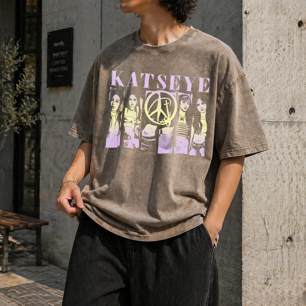 Katseye 2 Sided Vintage Washed T-Shirt product image 10