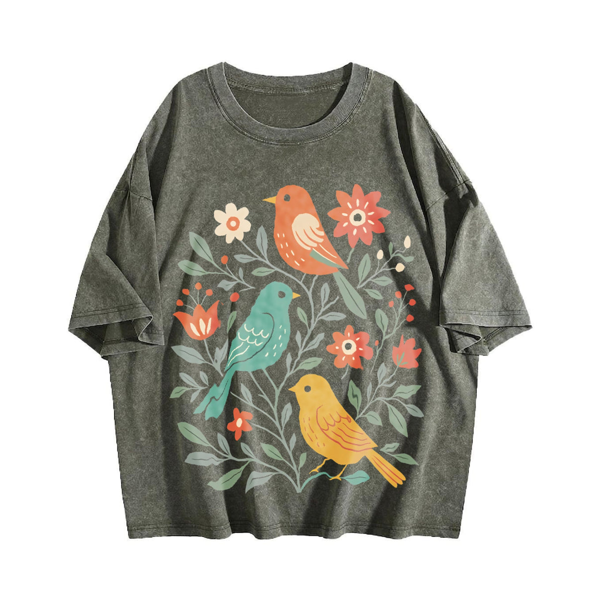 Chic For A Round Neckline Vintage Washed T-Shirt product image 4