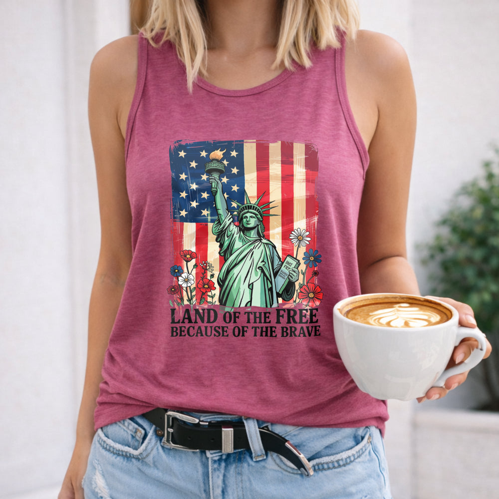 Land Of The Free Because Of The Brave Women's Tank Top