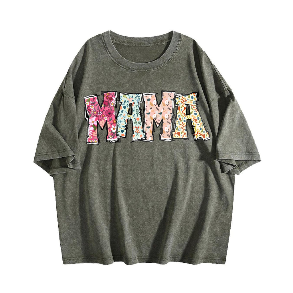 Mom's Floral War Vintage Washed T-Shirt product image 4