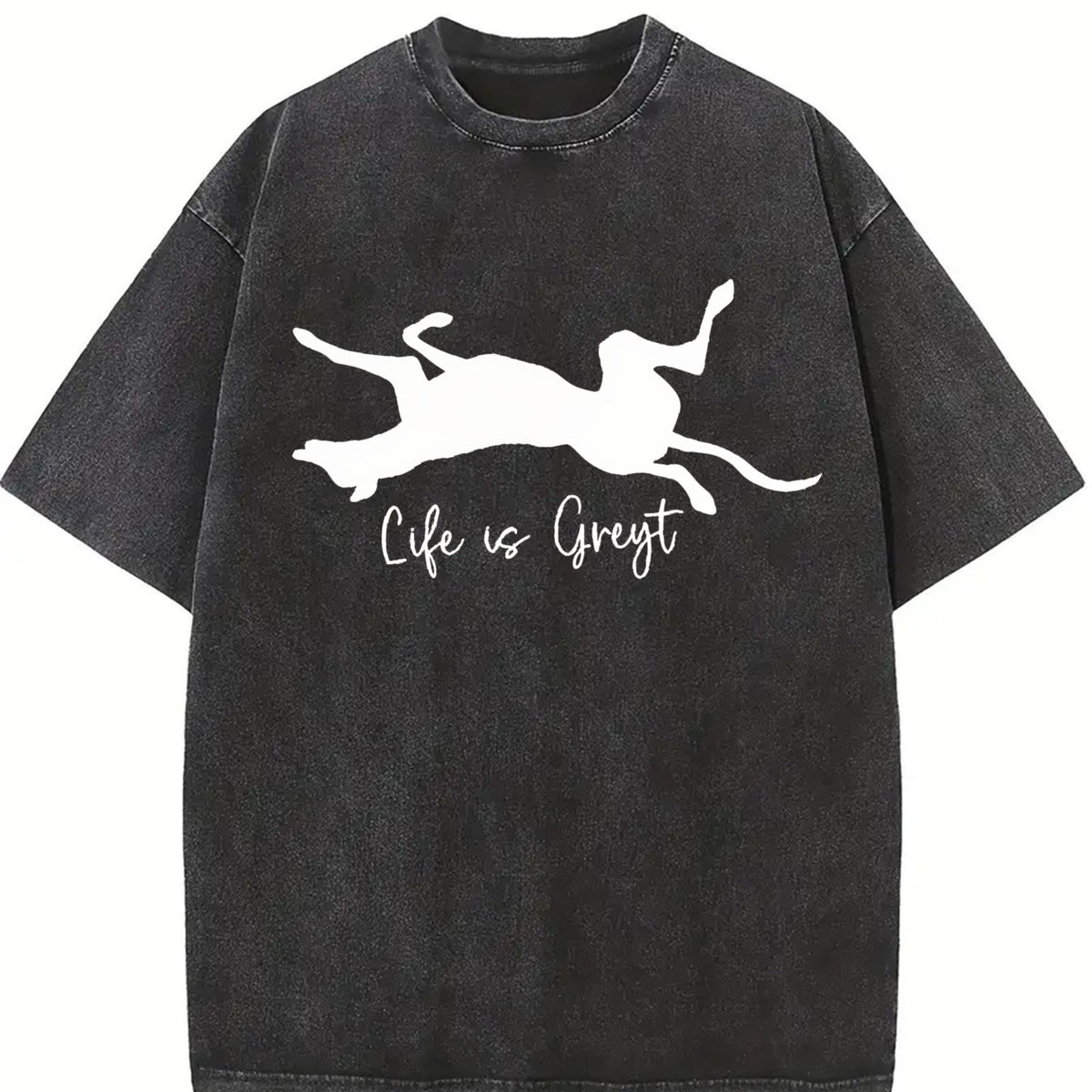 Life Is Greyt Greyhound Lover Vintage Washed T-Shirt product image 2