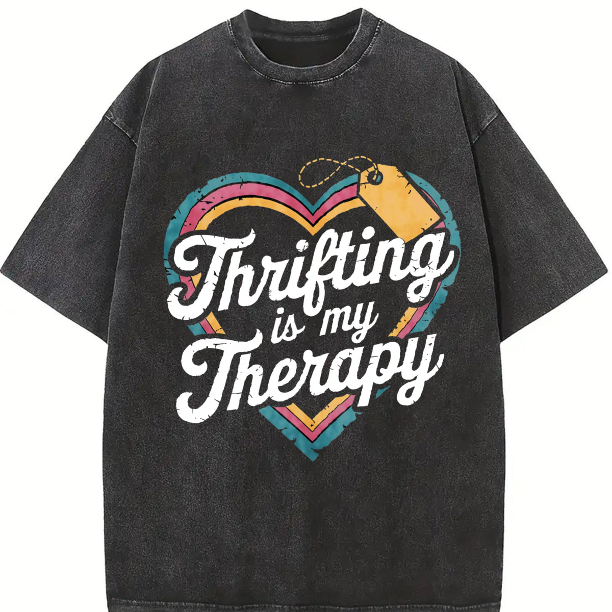 Thrifting Is My Therapy Vintage Washed T-Shirt product image 2