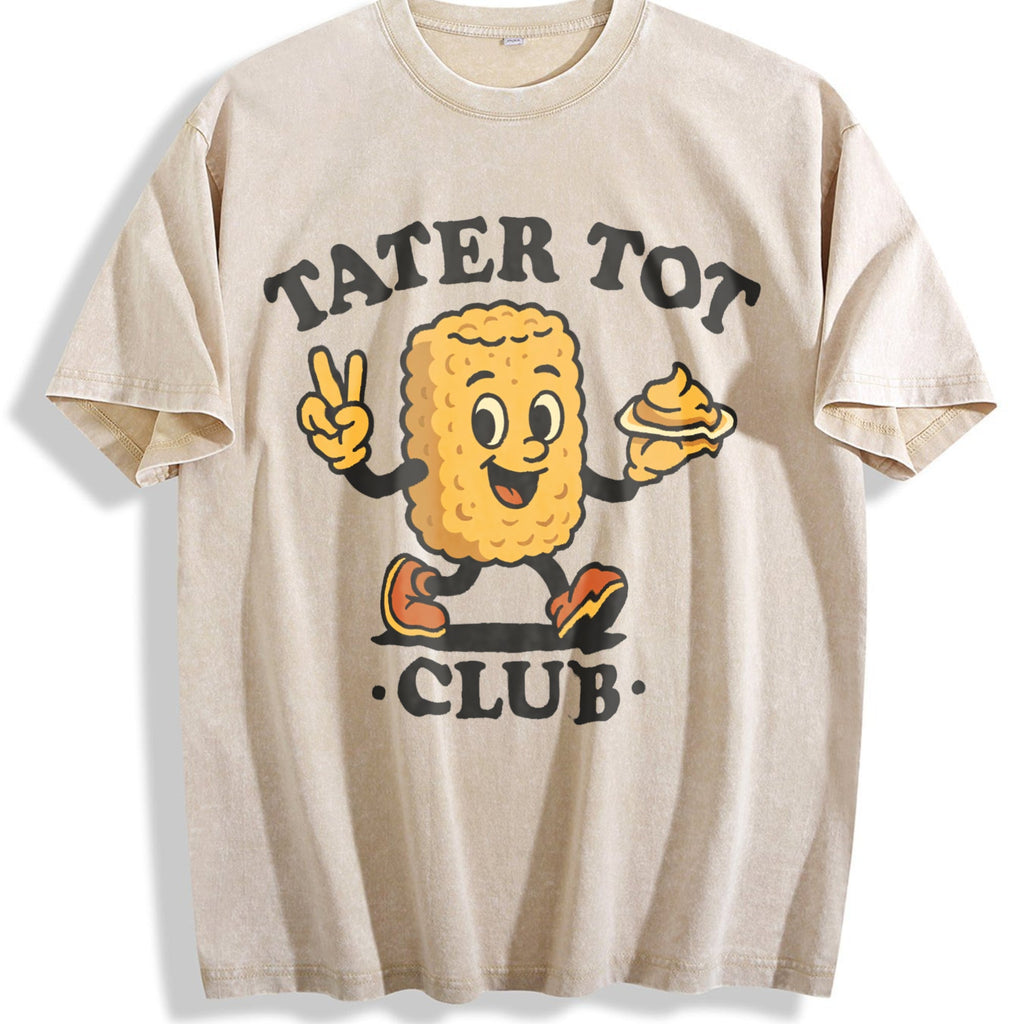 Tater Tot Club For Foodies Vintage Washed T-Shirt product image 1