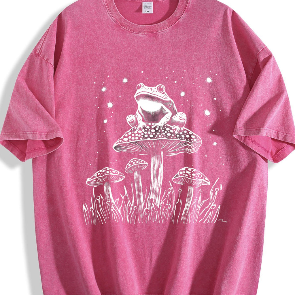 Frog On The Mushroom 90s Vintage Washed T-Shirt product image 7