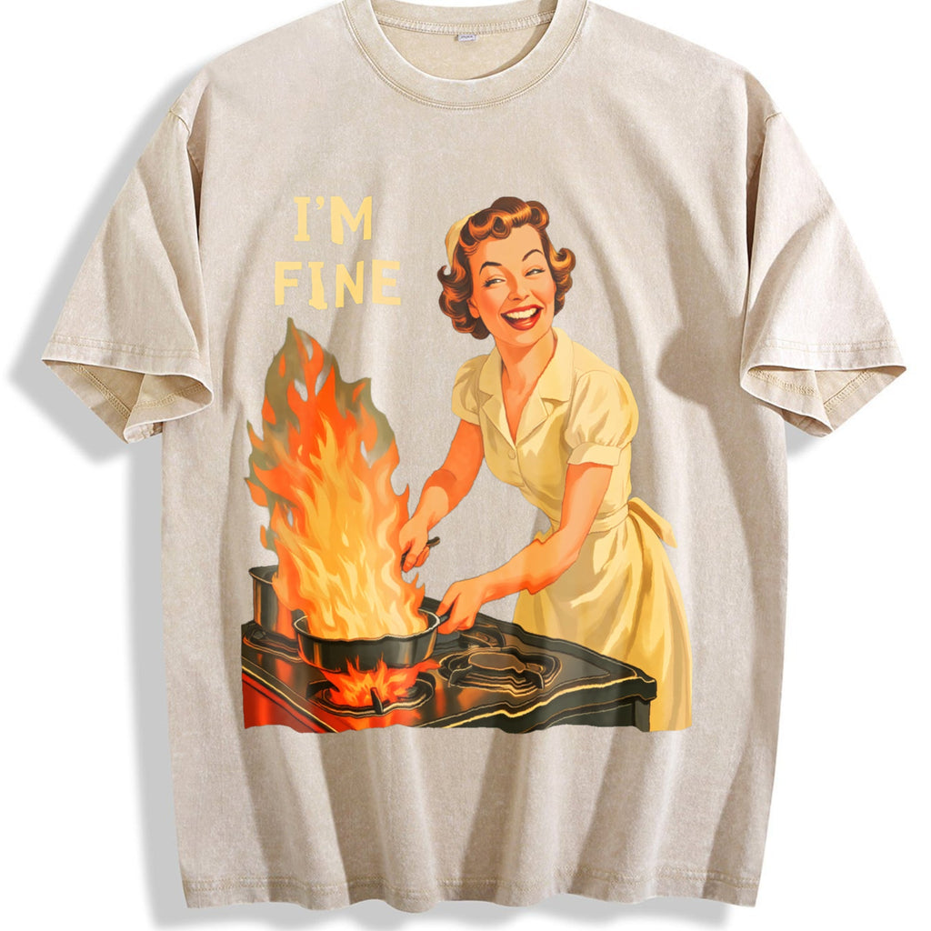 I'm Fine - Funny Housewife - Sarcastic For USA Vintage product image 1