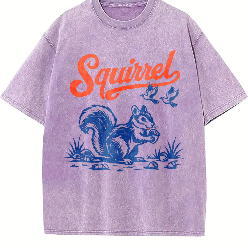 Squirrel : Woodland Animal Vintage Washed T-Shirt product image 6