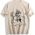 Skeleton Riding Horse 90s Vintage Washed T-Shirt product image 1