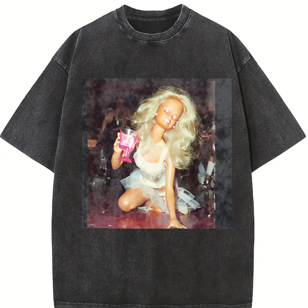Doll Party Portrait Vintage Washed T-Shirt product image 2