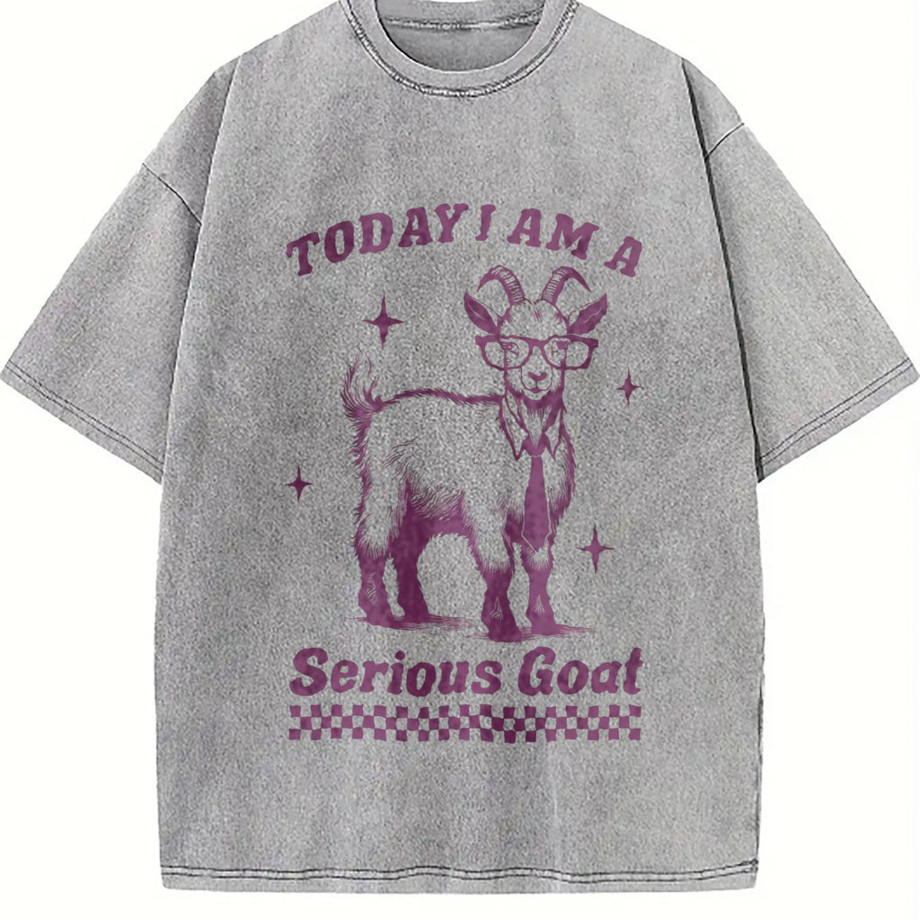 Funny Goat 90s Vintage Washed T-Shirt product image 5