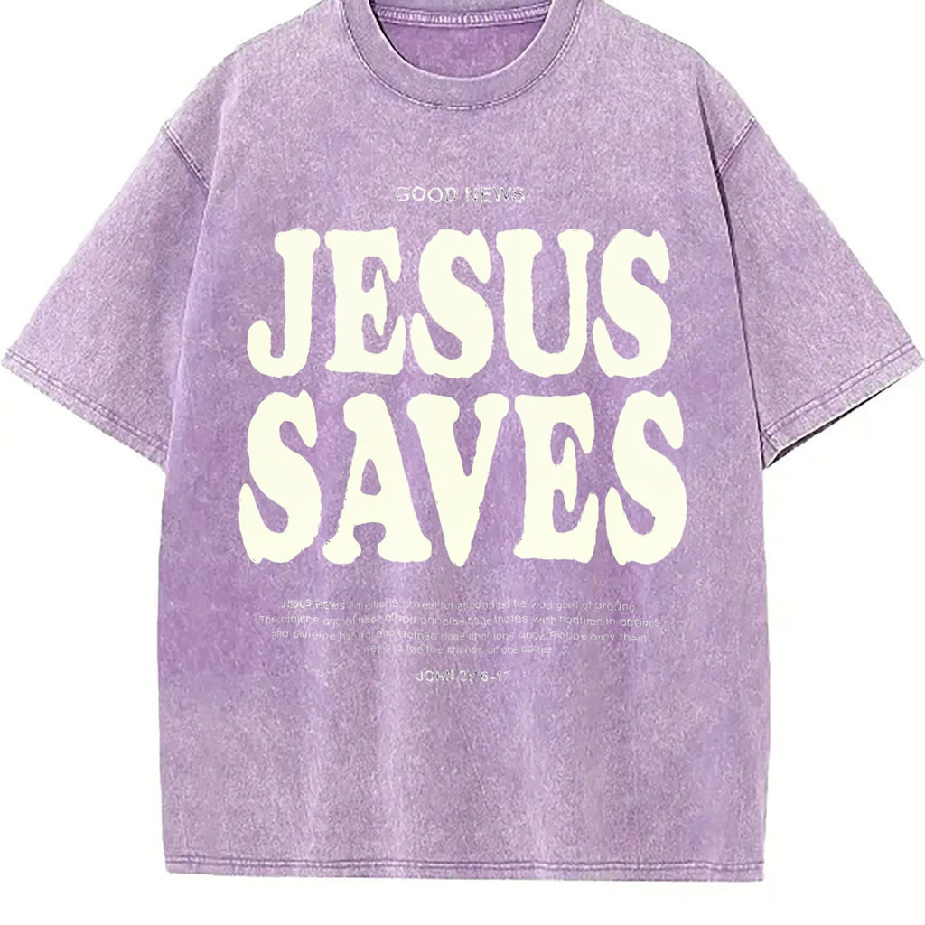 Jesus Saves Vintage Washed T-Shirt product image 6