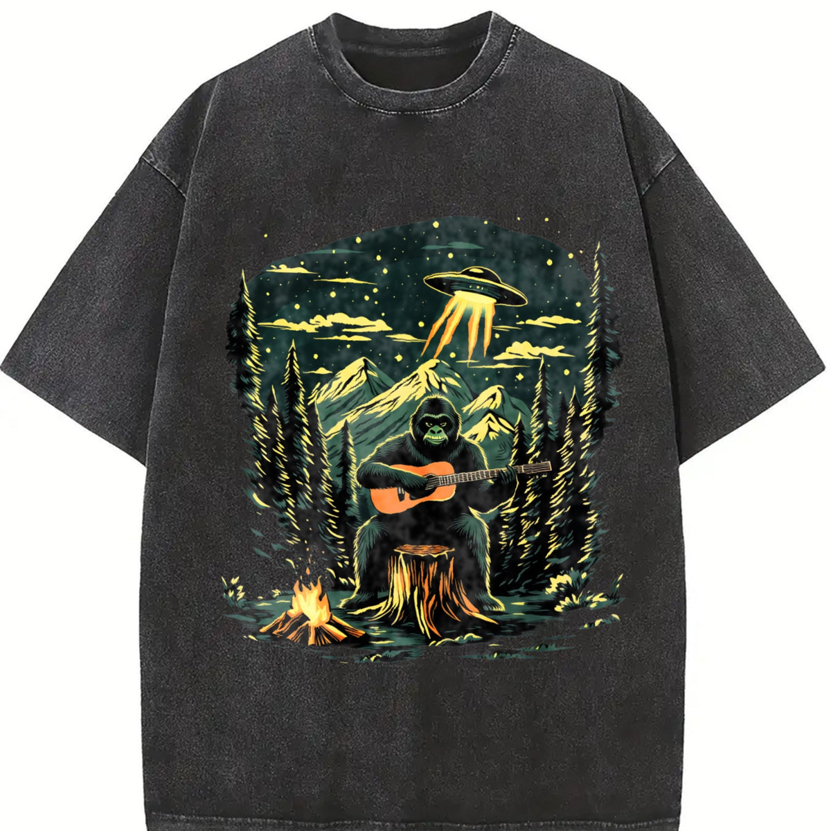 Gorilla Making Music Vintage Washed T-Shirt product image 2