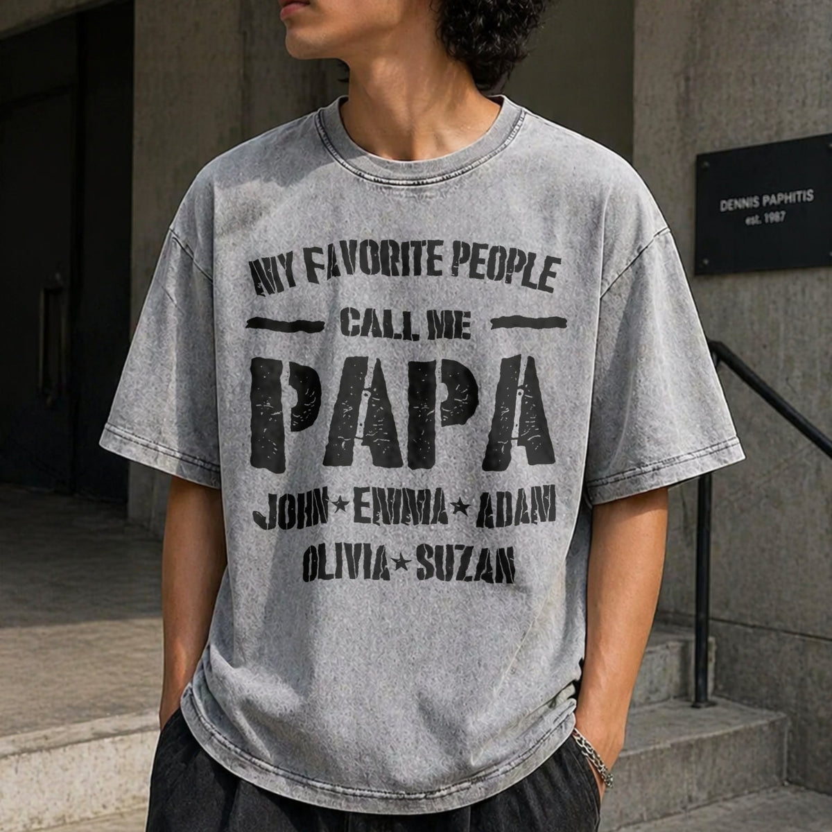 Papa Vintage Washed T-Shirt product image 5