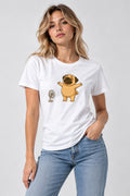 Chubby Pug Dog Cooling Down Electric Fan Summer Heat Humor product image 1