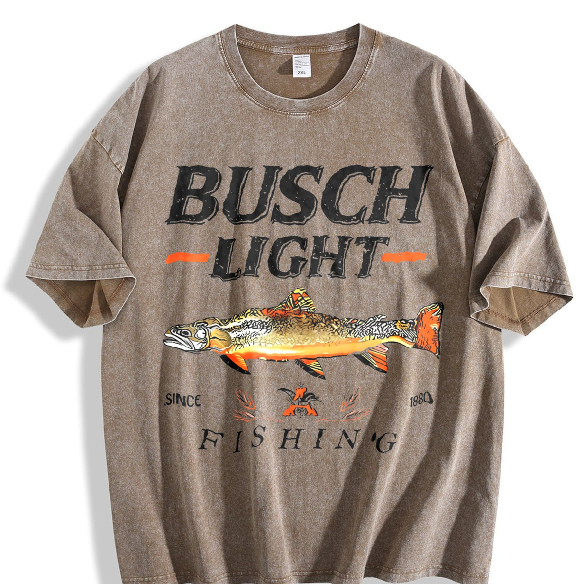 Busch Light Trout Fishing Vintage Washed T-Shirt product image 3