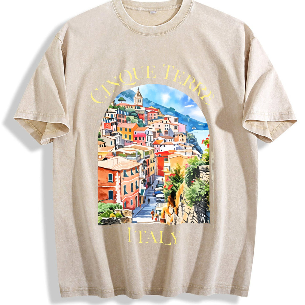 Cinque Terre Italy Vintage Washed T-Shirt product image 1