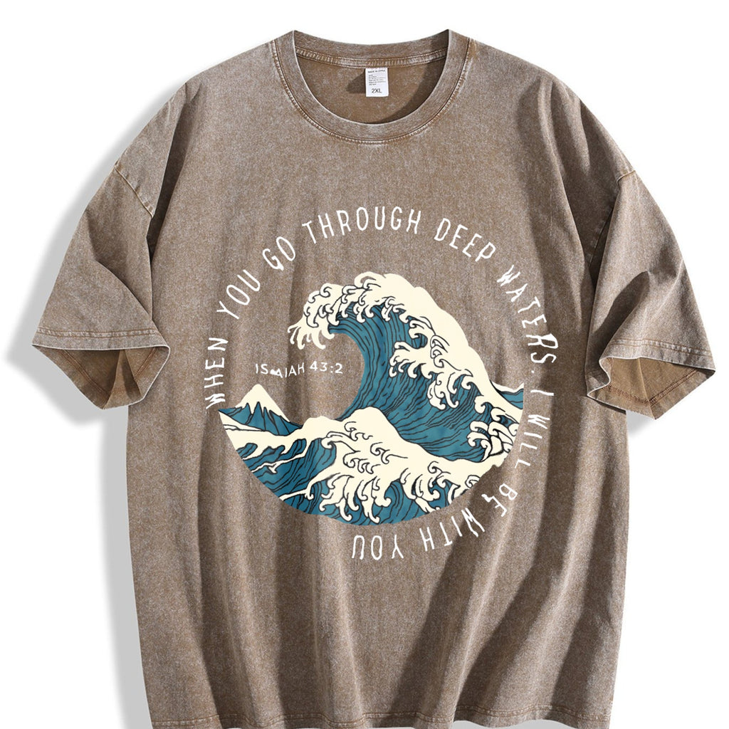 Japanese Great Wave Off Kanagawa - For Surf Vintage Washed product image 3