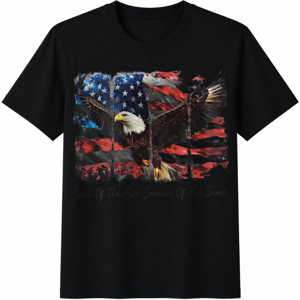 America Land Of The Free Because Of Brave Cotton T-Shirt product image 1