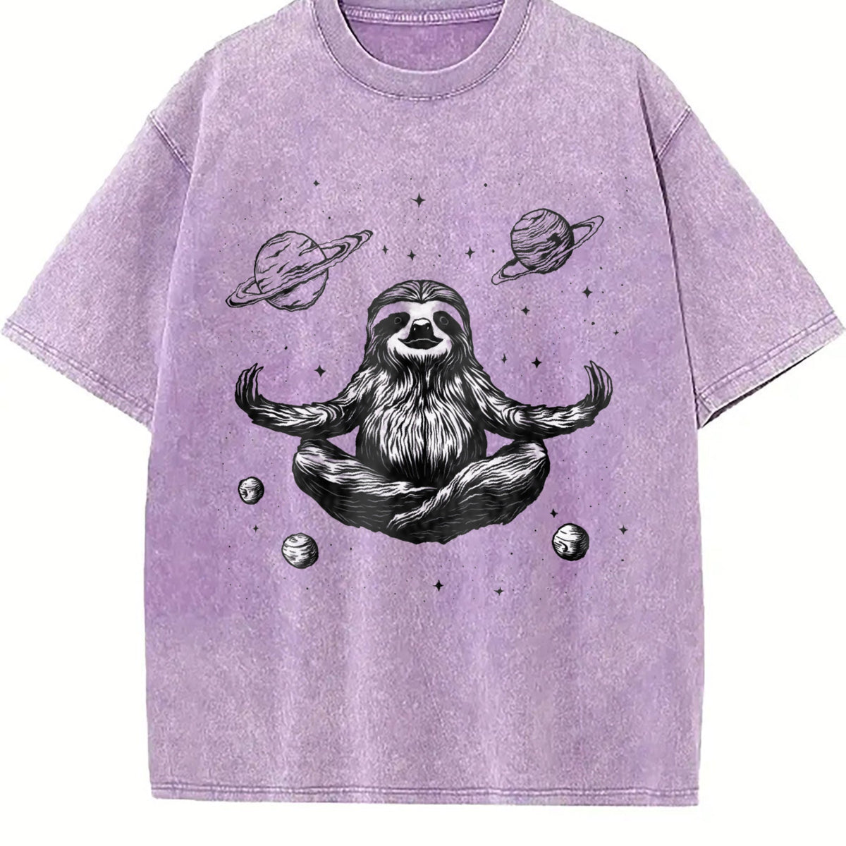 Funny Sloth In A Zen Meditation Vintage Washed T-Shirt product image 6