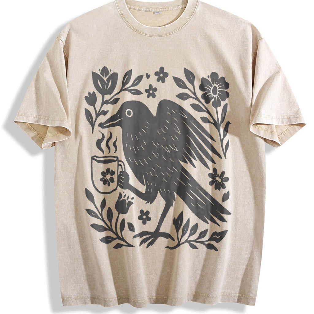 Boho Crow Vintage Washed T-Shirt product image 1