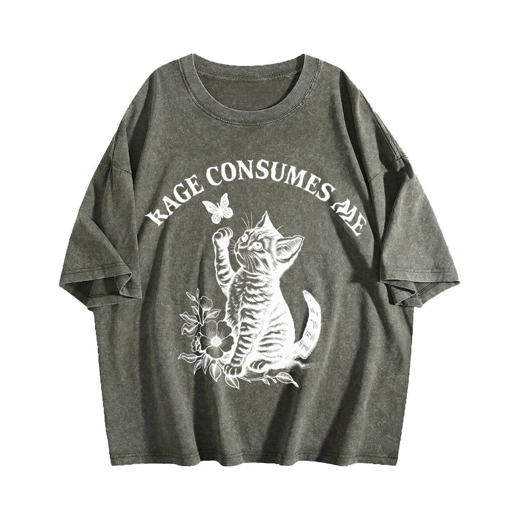 Rage Consumes Me Cat - Animal - Dark Humor USA Vintage product image 4