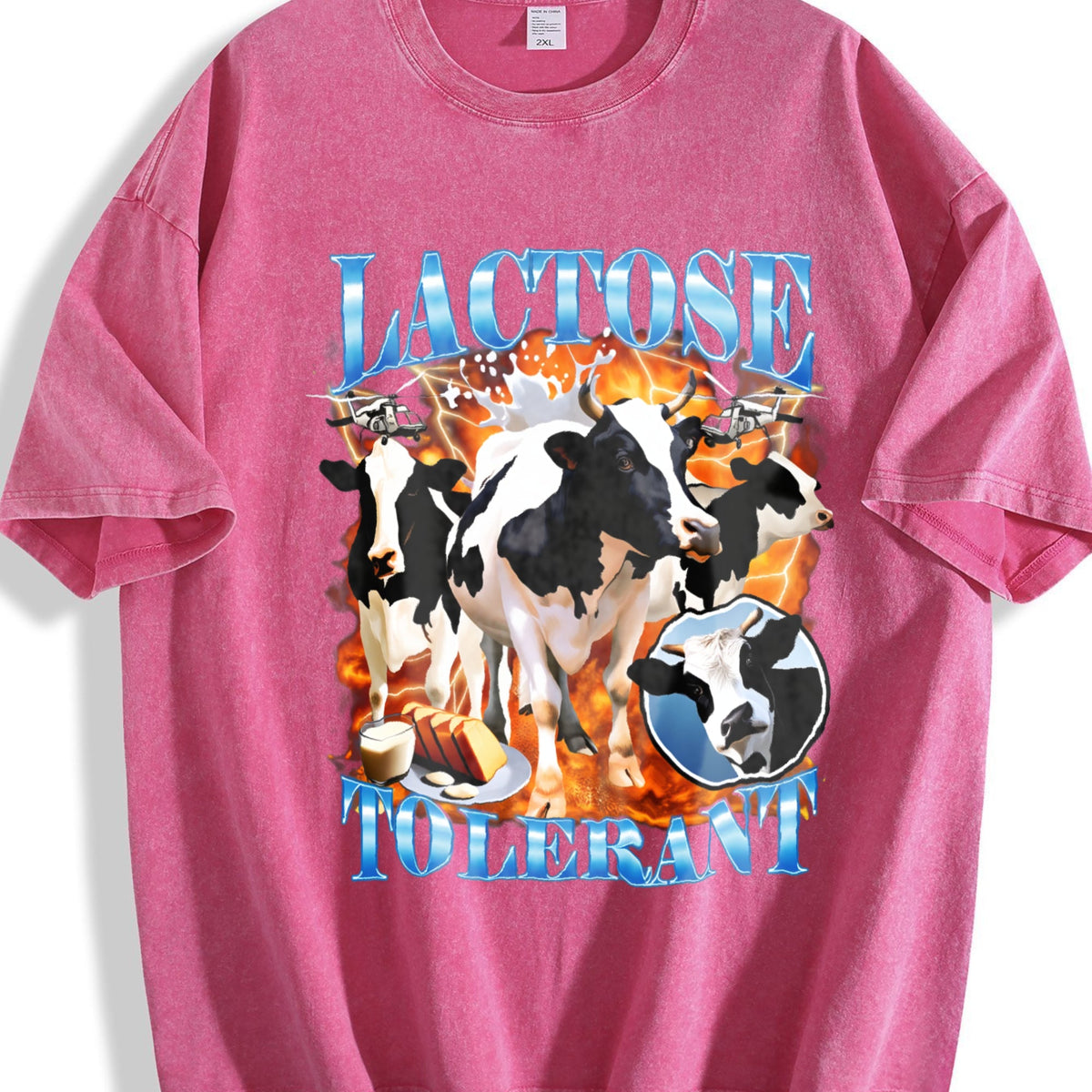 Lactose Tolerant Bootleg Vintage Washed T-Shirt product image 7