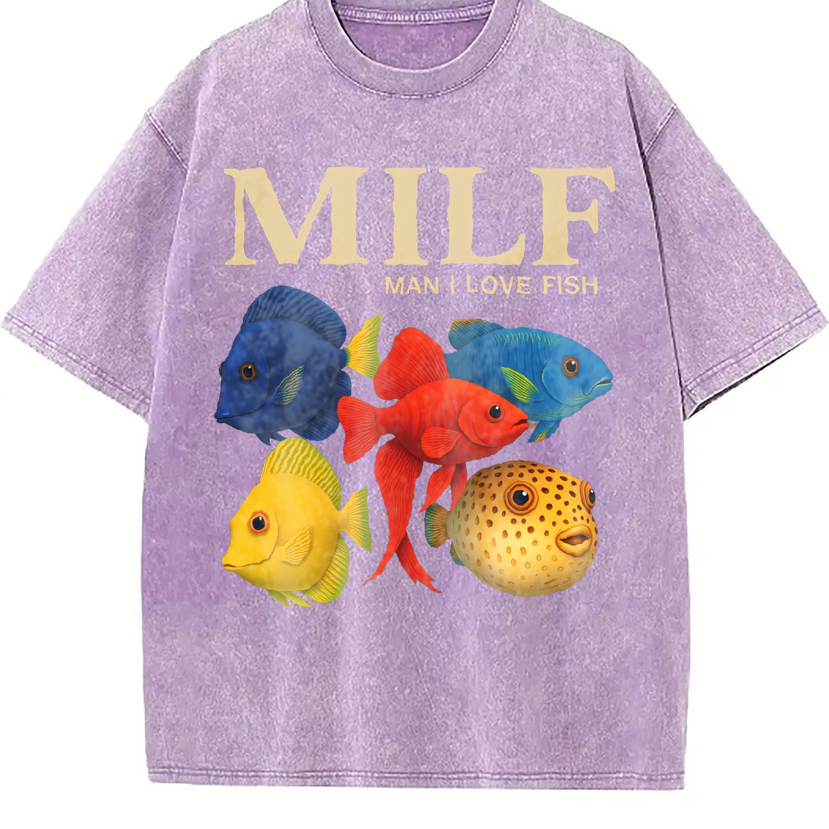 Funny Fish : Man I Love Vintage Washed T-Shirt product image 6