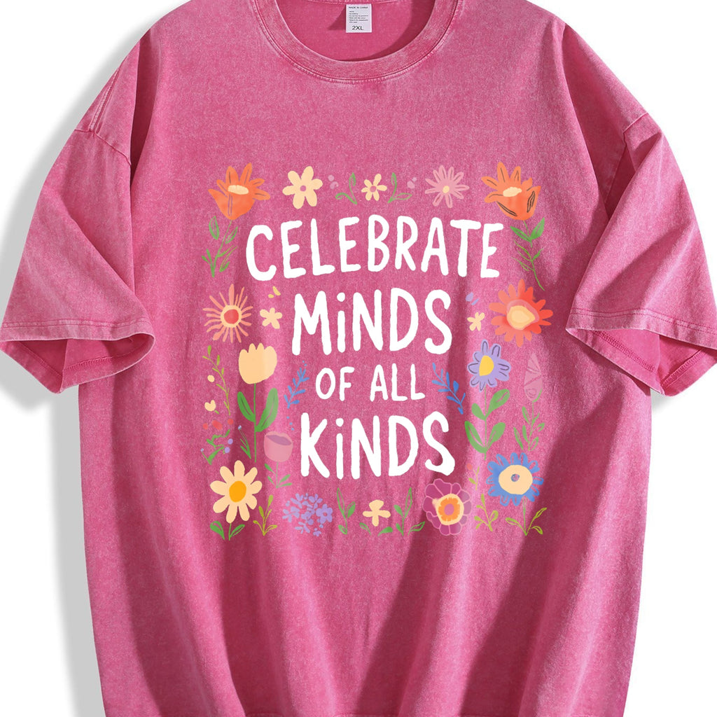 Floral & Celebrate Minds Of For All Kinds Vintage Washed product image 7