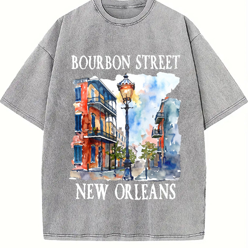 Bourbon New Orleans Vintage Washed T-Shirt product image 5