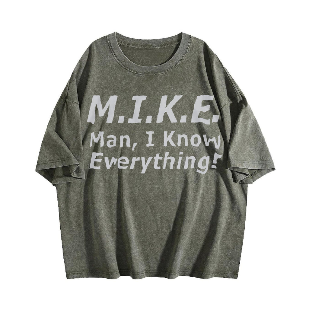 Funny Mike - 'knows Everything' Humor Vintage Washed T-Shirt product image 4