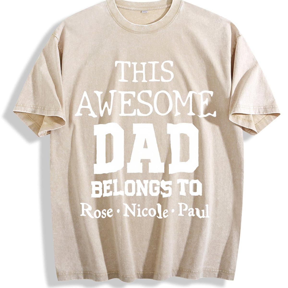 This Awesome Dad Belongs To Vintage Washed T-Shirt product image 1
