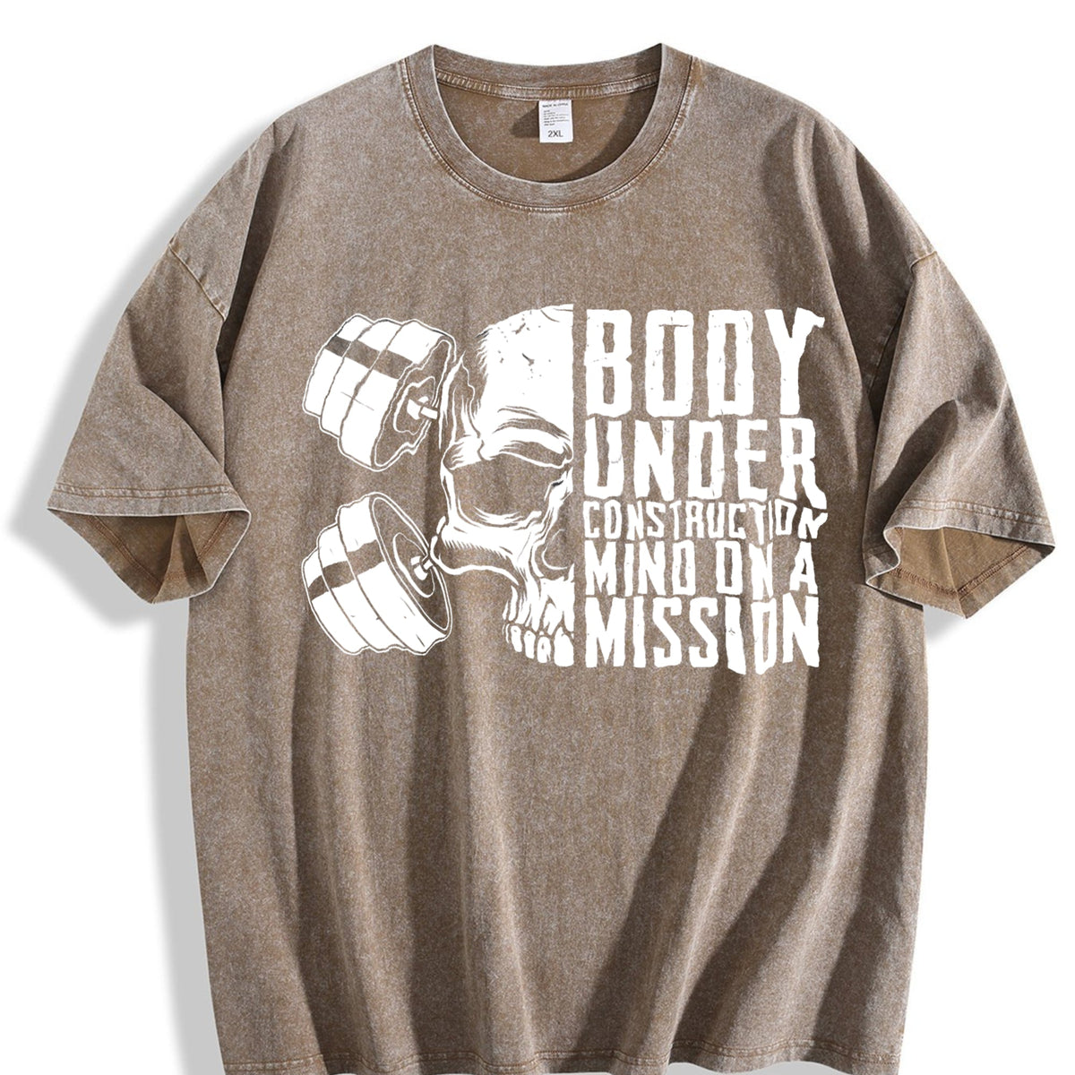 Fitness Motivational Skull & Crossed Dumbbells Vintage product image 3