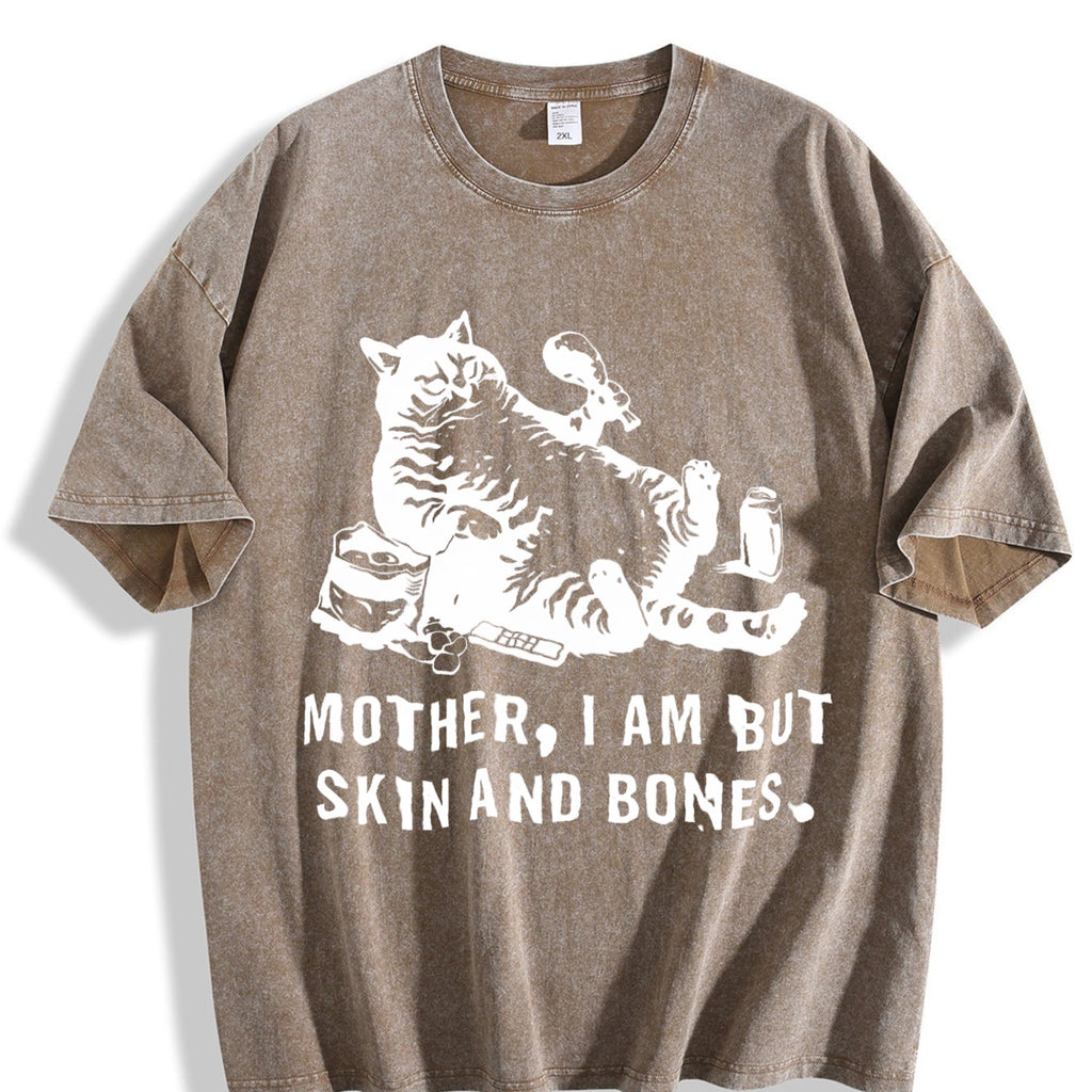 Mother I Am But Skin And Bones Cat Vintage Washed T-Shirt product image 3